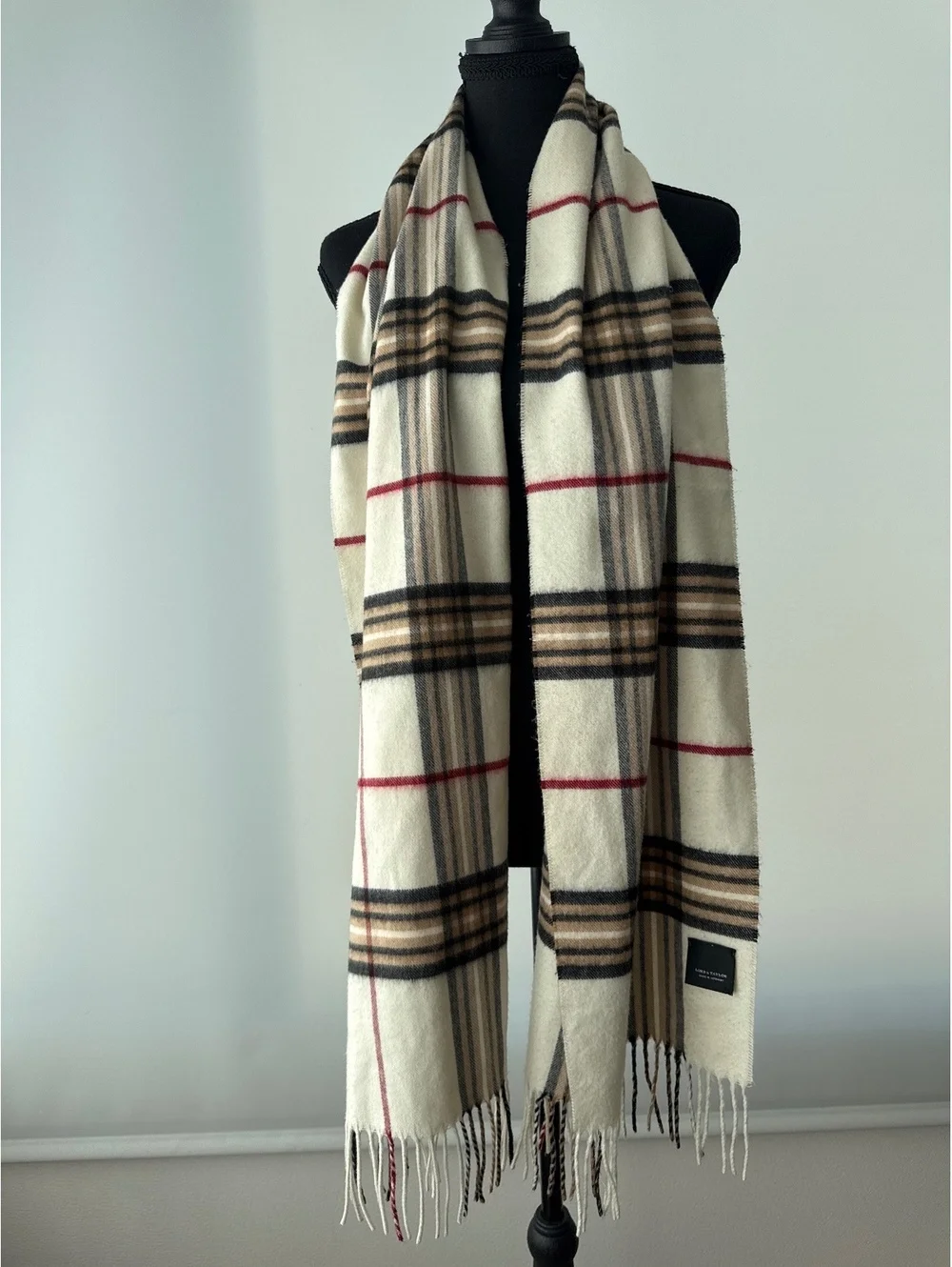 Lord & Taylor Classic Plaid Wool Scarf